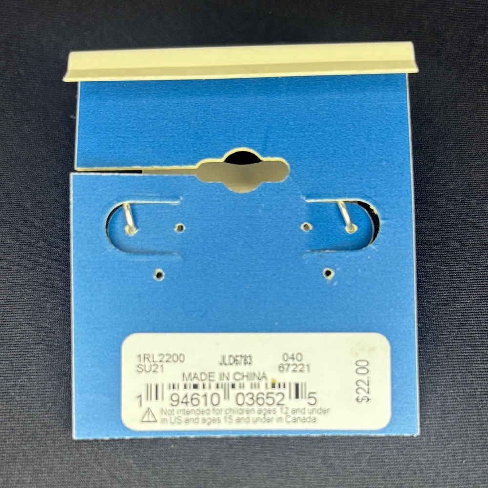 Lucky Brand Silver-Tone Safety Pin Earrings - Picture 2 of 3